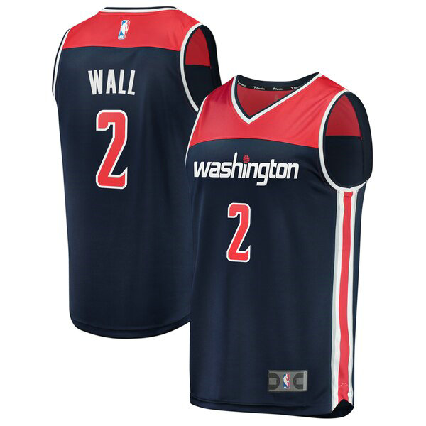 Maillot Washington Wizards Homme John Wall 2 Statement Edition Bleu marin